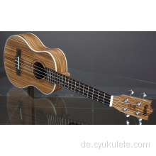 Zebra Holz Ukulele Schriftzug